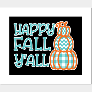 Happy Fall Y’all Halloween Autumn Southern Cute Posters and Art